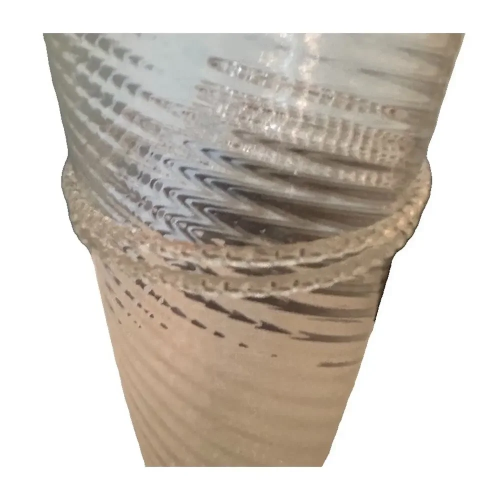 ⁠Set of 6 VIETRI Italy Hand Blown Clear Spiral Glass Wine/Parfait- Never Used